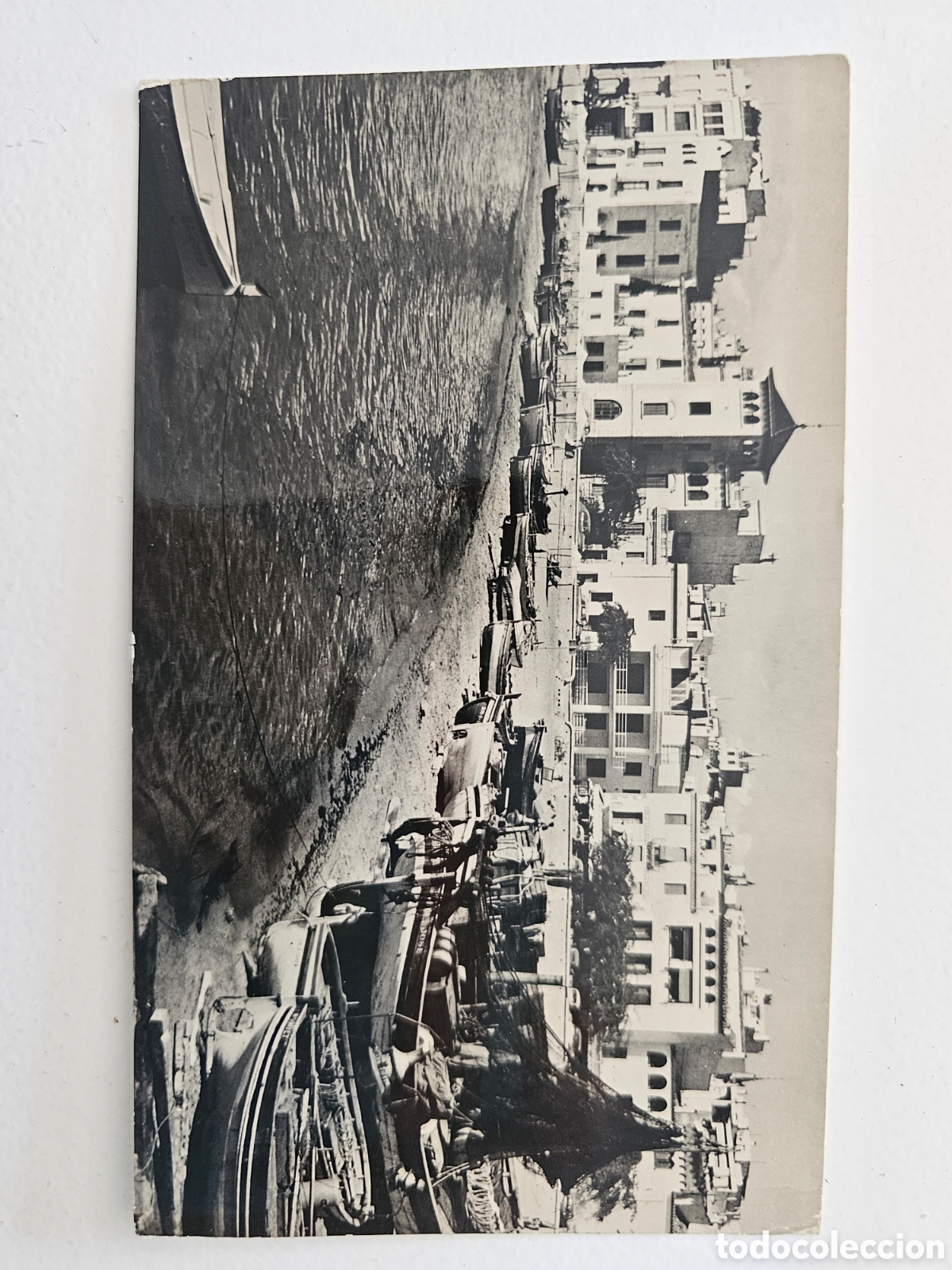 Postales: Postal de Sitges Playa de las Barcas 1950s J. Ubach Puig n&deg;111