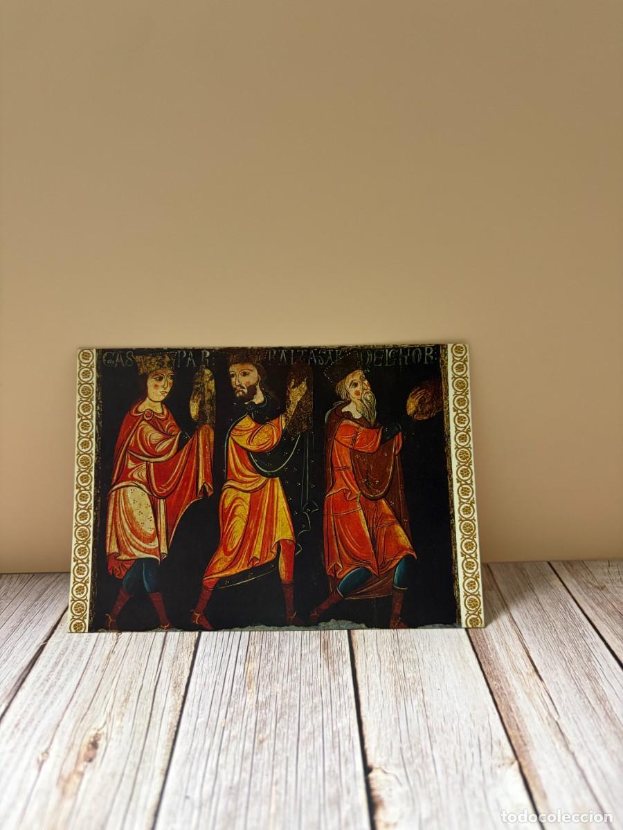 Postales: TARJETA POSTAL. BARCELONA. MUSEO DE ARTE DE CATALU&Ntilde;A. SANTOS REYES FRAGMENTO DE ALTAR SIGLO XIII