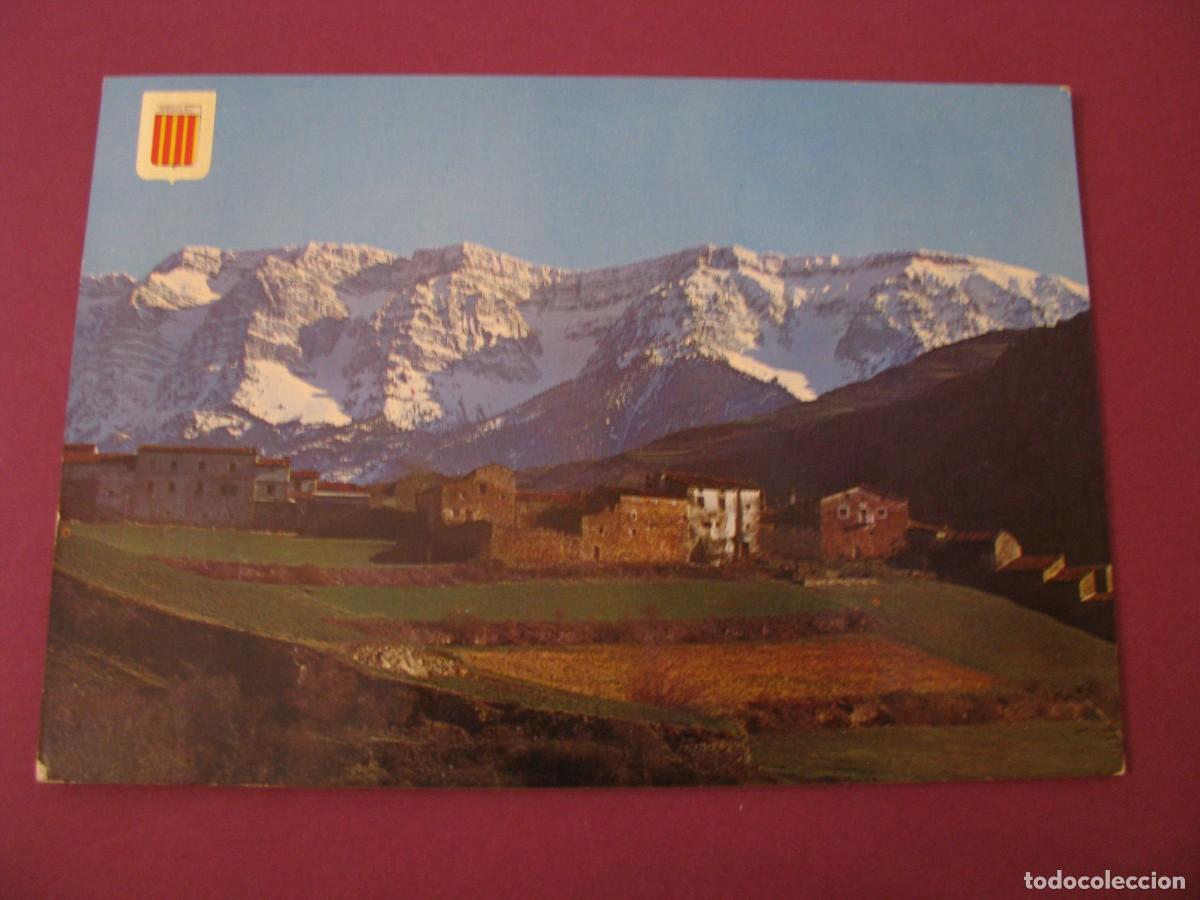 Postales: POSTAL DE ARSEGUEL. PANORAMICA Y AL FONDO EL CADI. ESCUDO D ORO.