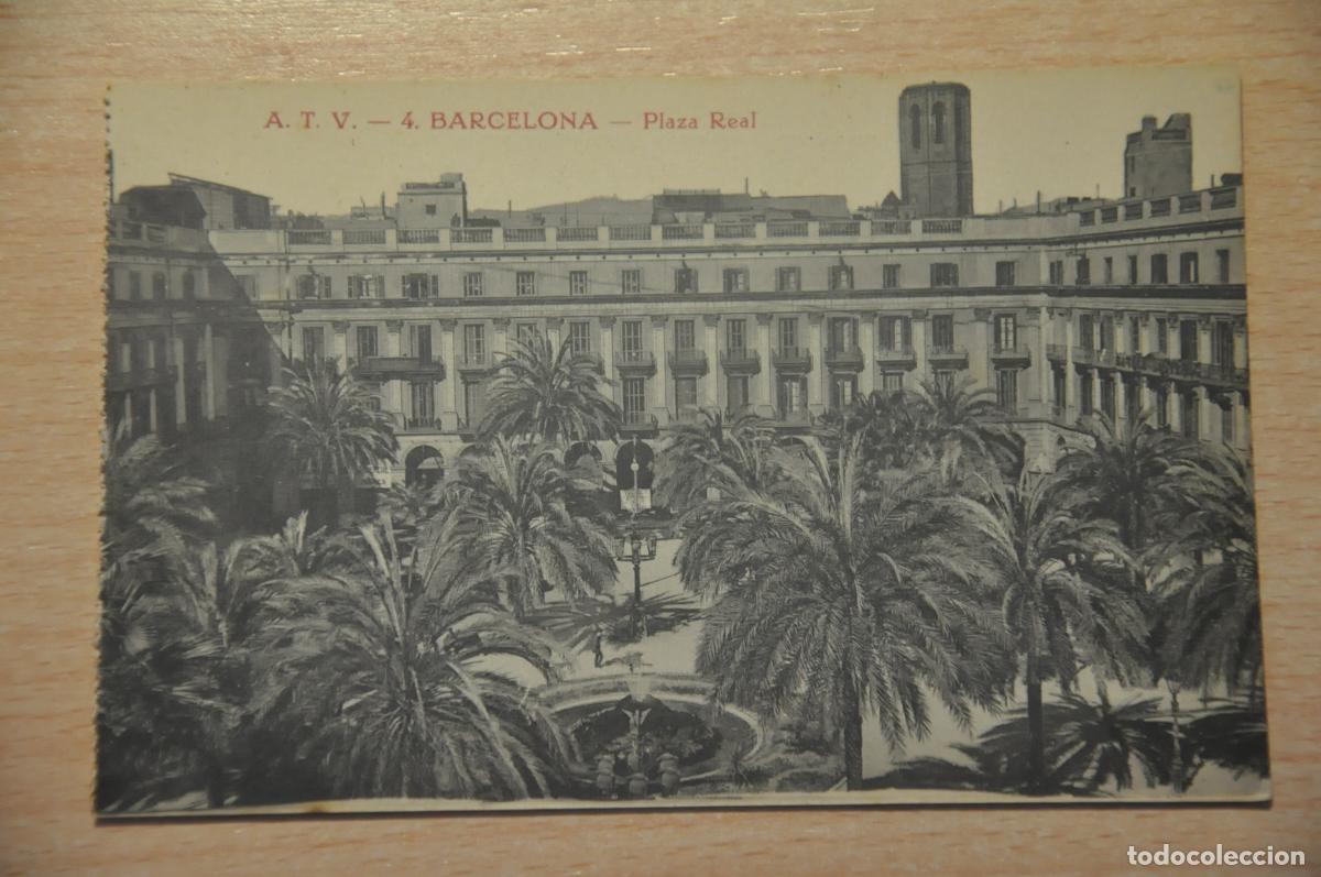 Postales: postal barcelona, plaza real atv 4