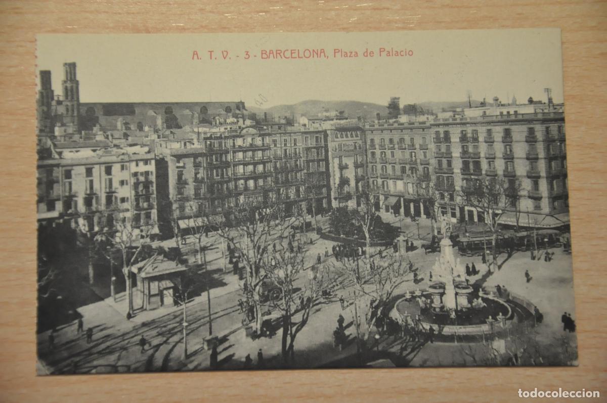 Postales: postal barcelona, plaza de palacio atv 3