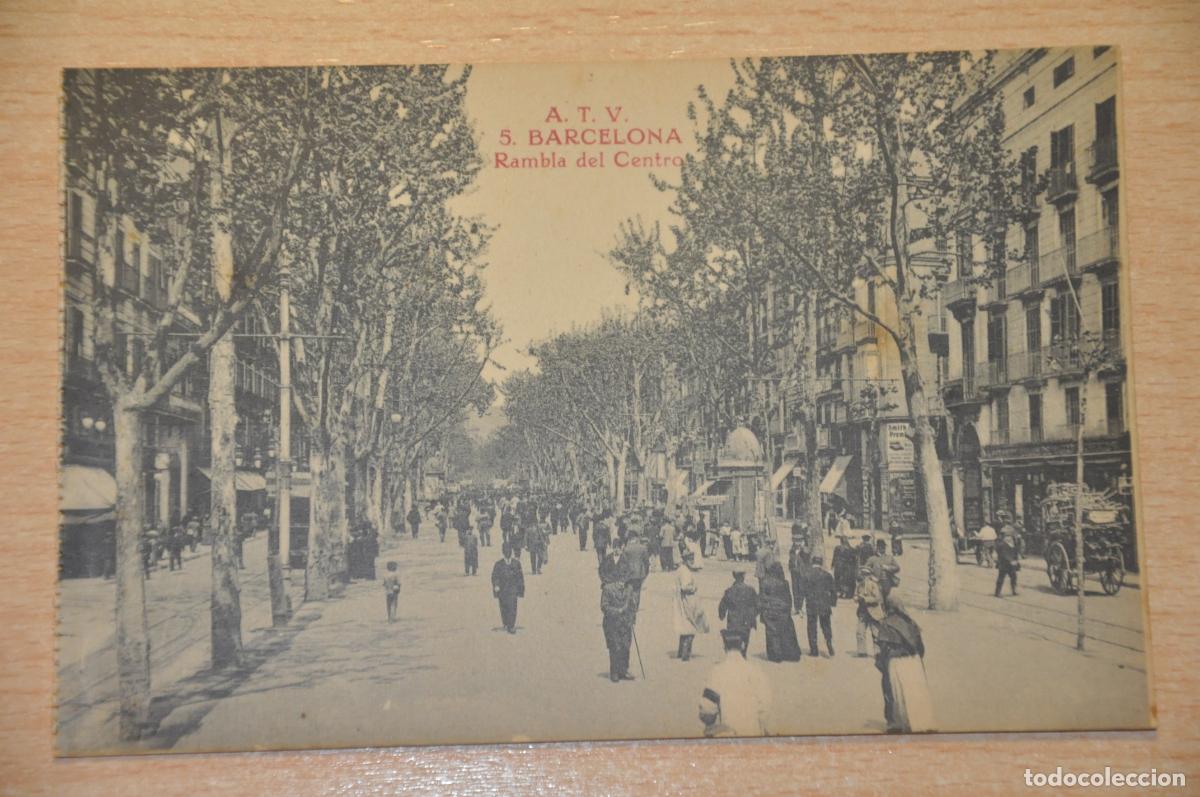Postales: postal barcelona, rambla del centro atv 5
