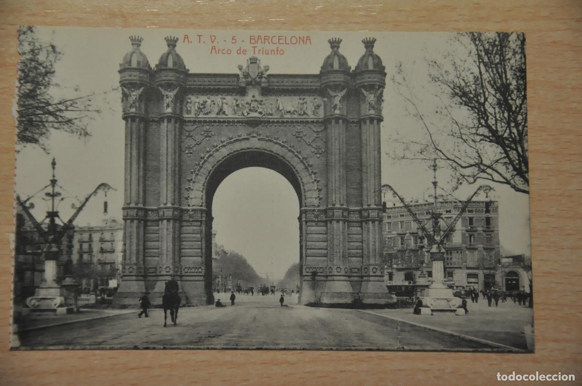 Postales: postal barcelona, arco de triunfo atv 5