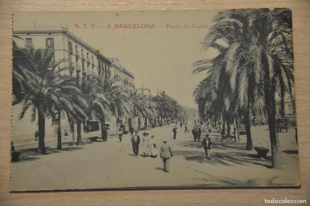 Postales: postal barcelona, paseo de colon atv 2
