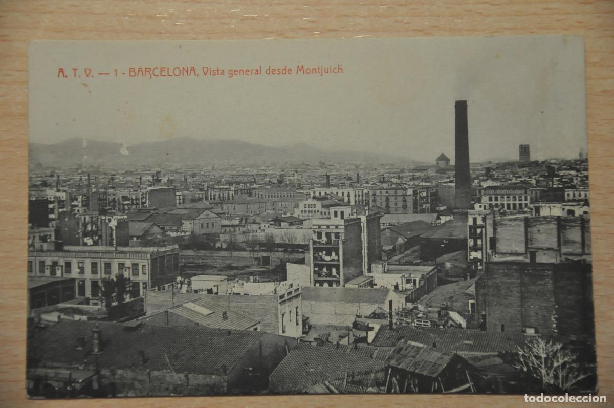Postales: postal barcelona, vista general desde montjuich atv 1
