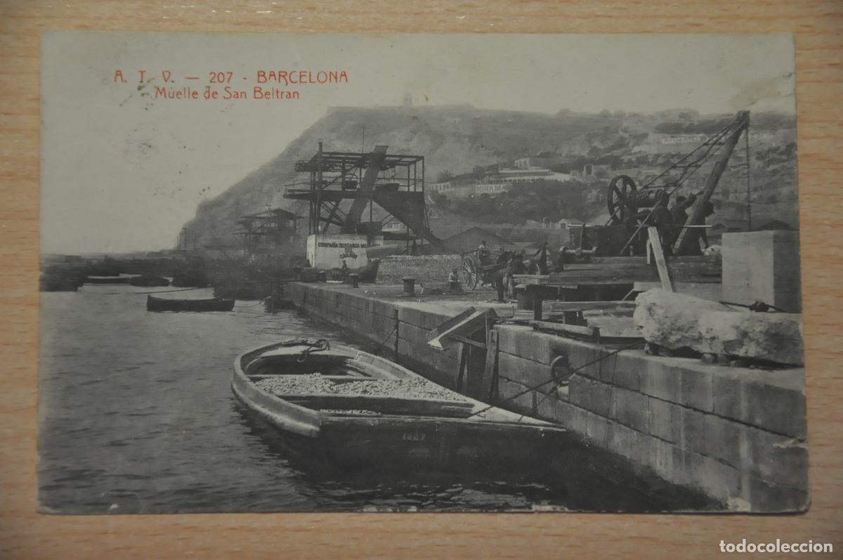 Postales: postal barcelona, muelle de san beltran atv 207