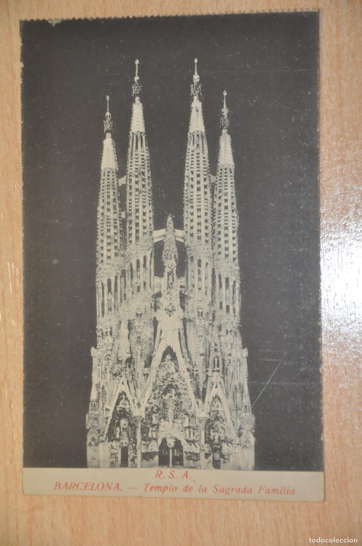 Postales: postal barcelona, templo de la sagrada familia
