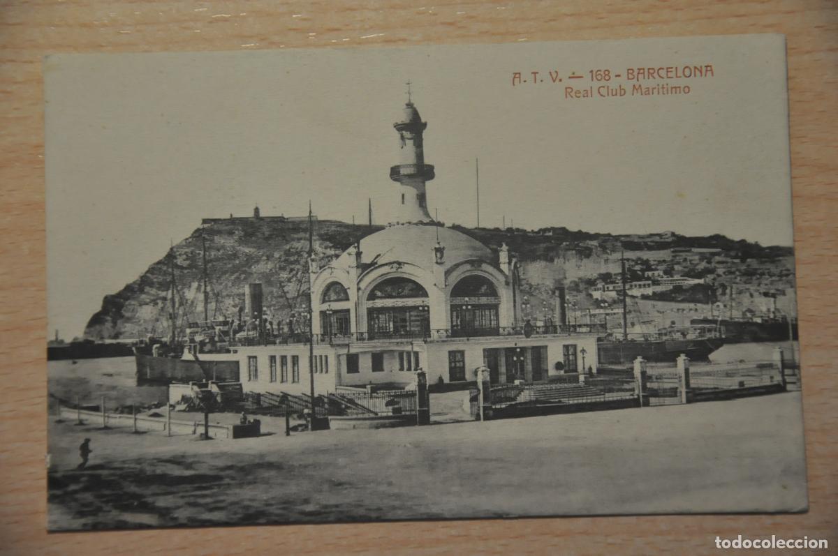 Postales: postal barcelona, real club maritimo atv 168