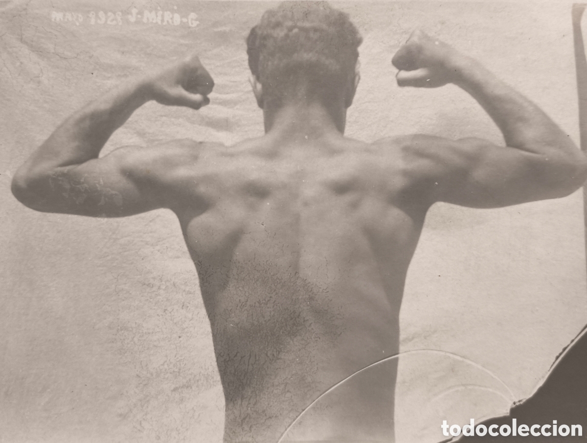 Postcards: J. MIR&Oacute; DORSO MASCULINO MODELO ESCULTURA POSTAL FOTOGR&Aacute;FICA 1928