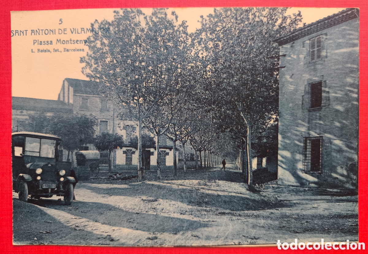Postais: SANT ANTONI DE VILAMAJOR PLA&Ccedil;A MONTSENY POSTAL FOTOTIPIA J. BRUGUERA VALL&Egrave;S BARCELONA C. 1920