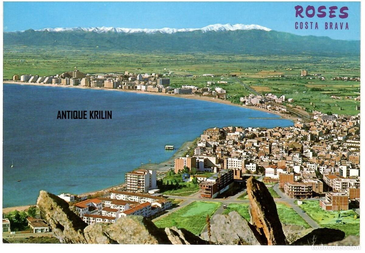 Postales: ROSES N&ordm; 1164 VISTA GENERAL I PIRINEUS / EDICION CATAL&Aacute; IBARZ / SIN FRANQUEAR