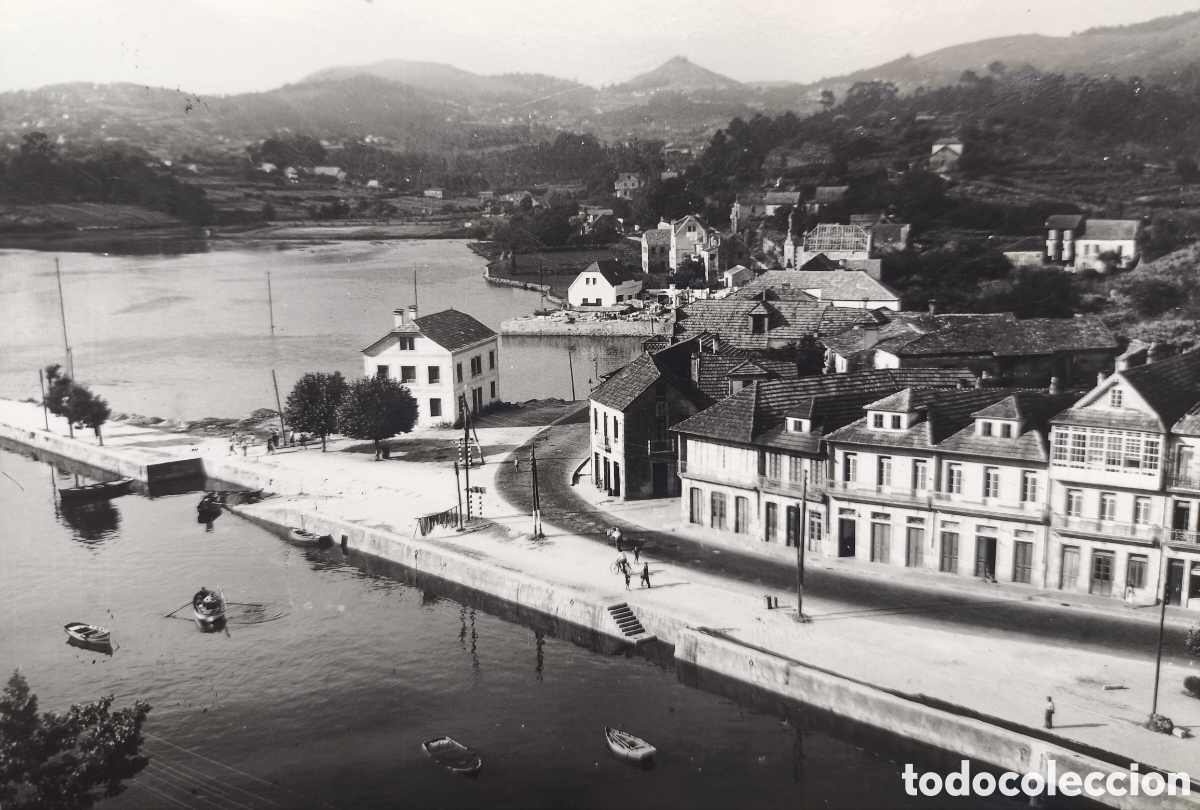 Postales: REDONDELA R&Iacute;A Y CARRETERA A LA PLAYA POSTAL FOTOGR&Aacute;FICA PONTEVEDRA GALICIA C. 1955