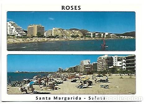 Postales: PLATJAS DE SANTA MARGARIDA I SALATA / SANTA MARGARIDA AND SALATA BEACHES.- ROSES - GIRONA