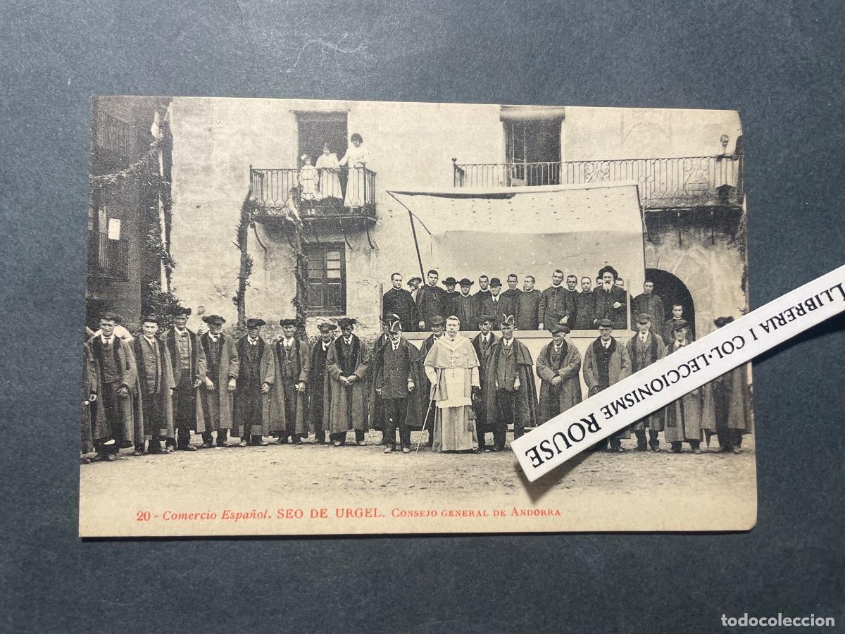 Postales: 20 - SEO DE URGELL - COMERCIO ESPA&Ntilde;OL - CONSEJO GENERAL DE ANDORRA - FOTOTIPIA THOMAS - 14X9 CM.
