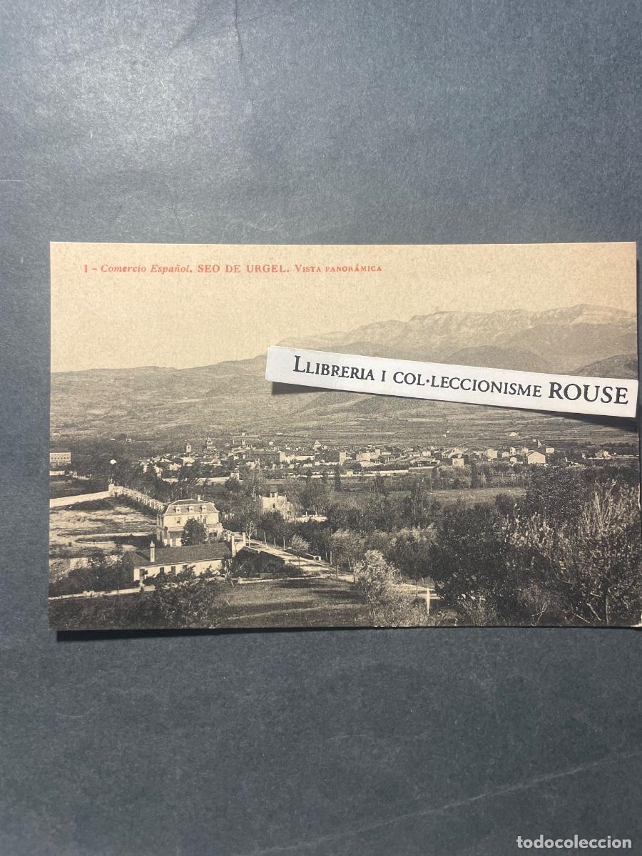 Postales: 1- SEO DE URGELL - COMERCIO ESPA&Ntilde;OL - VISTA PANOR&Aacute;MICA - FOTOTIPIA THOMAS - 14X9 CM.