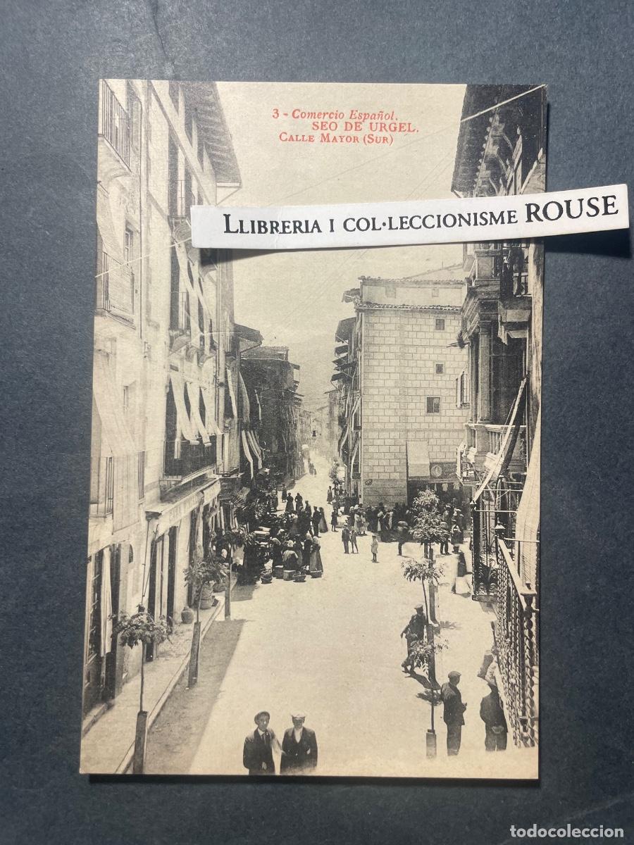 Postales: 3 - SEO DE URGELL - COMERCIO ESPA&Ntilde;OL - CALLE MAYOR (SUR) - FOTOTIPIA THOMAS - 14X9 CM.
