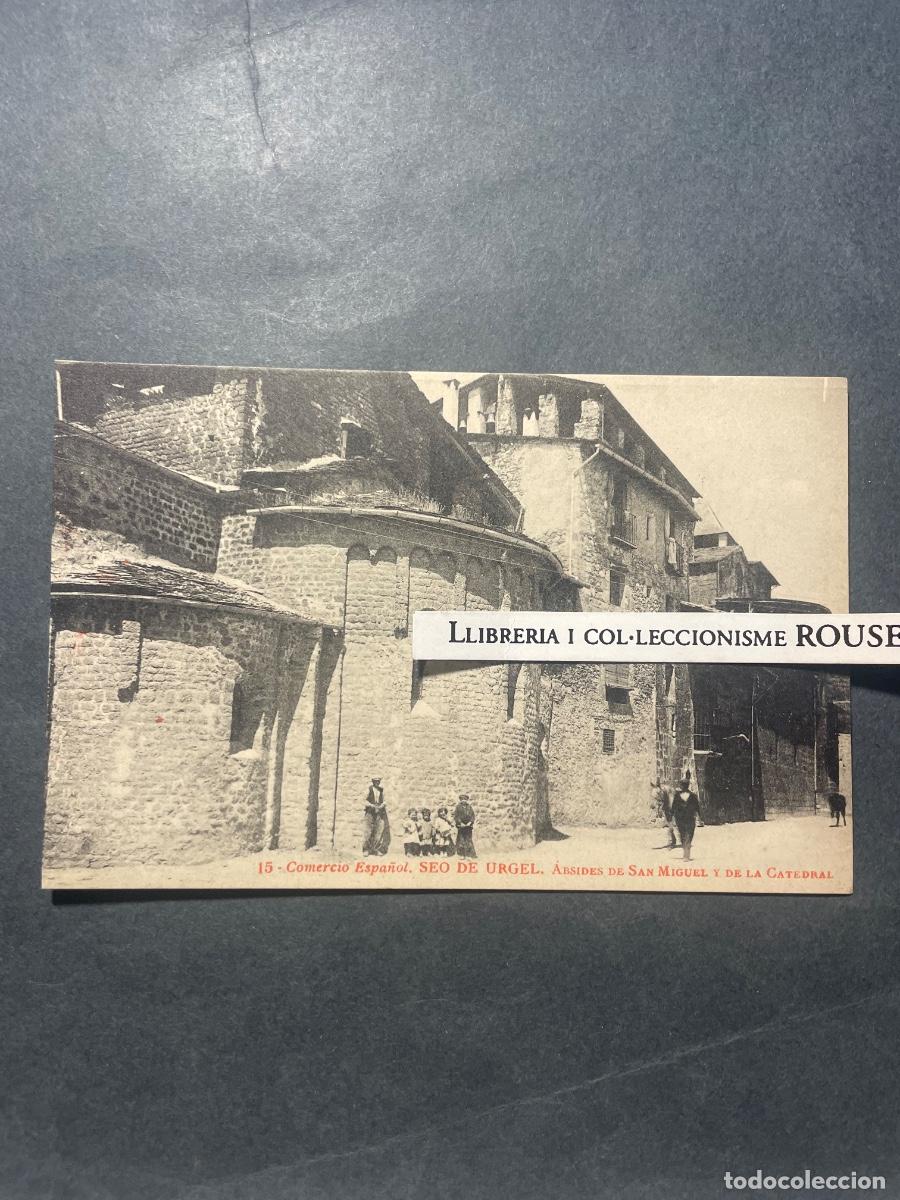 Postales: 15 - SEO DE URGELL - COMERCIO ESPA&Ntilde;OL - &Aacute;BSIDES DE SAN MIGUEL Y CATEDR - FOTOTIPIA THOMAS - 14X9 CM.
