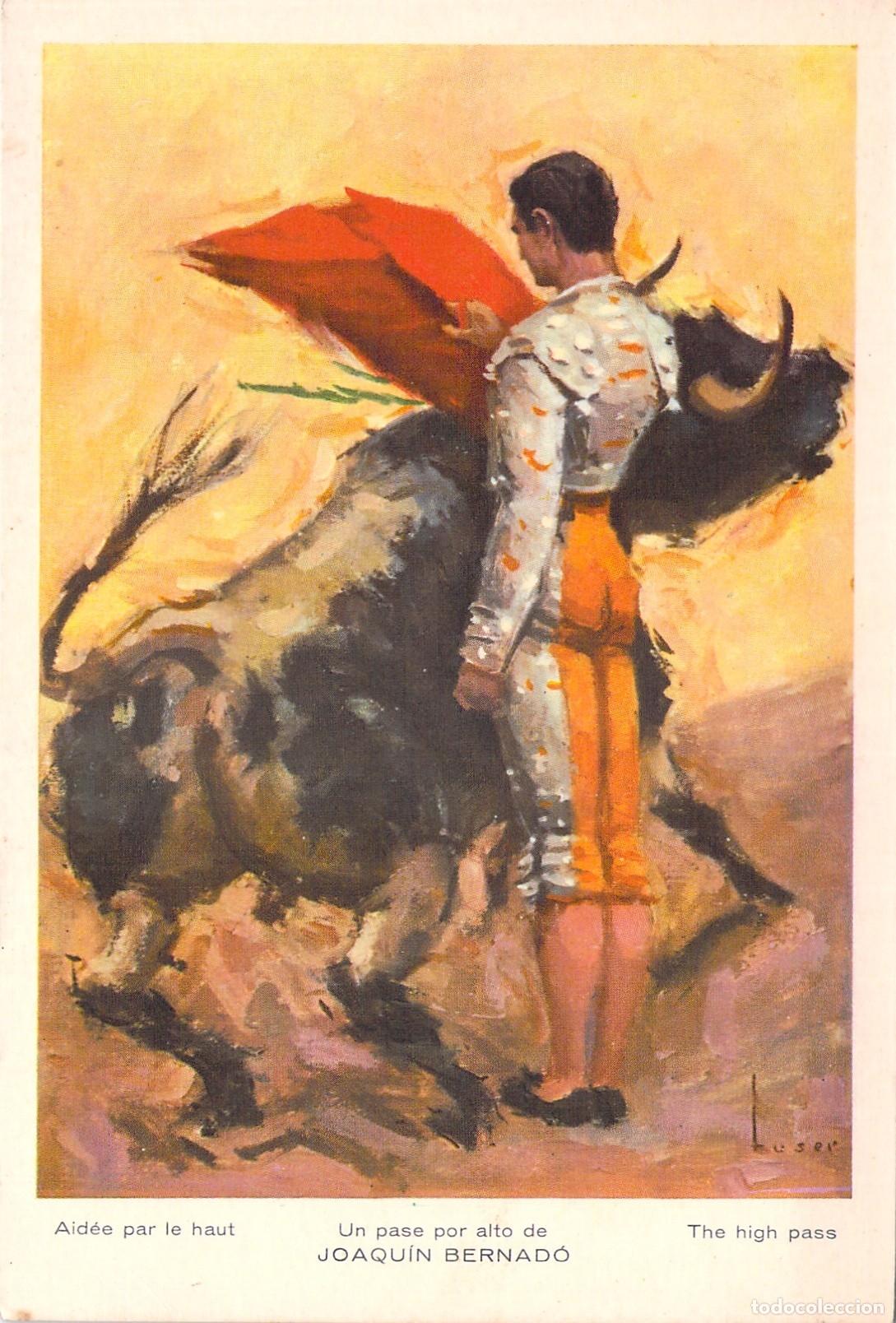 Cartoline: Postal de Tauromaquia: Joaqu&iacute;n Bernad&oacute;, Un Pase por Alto