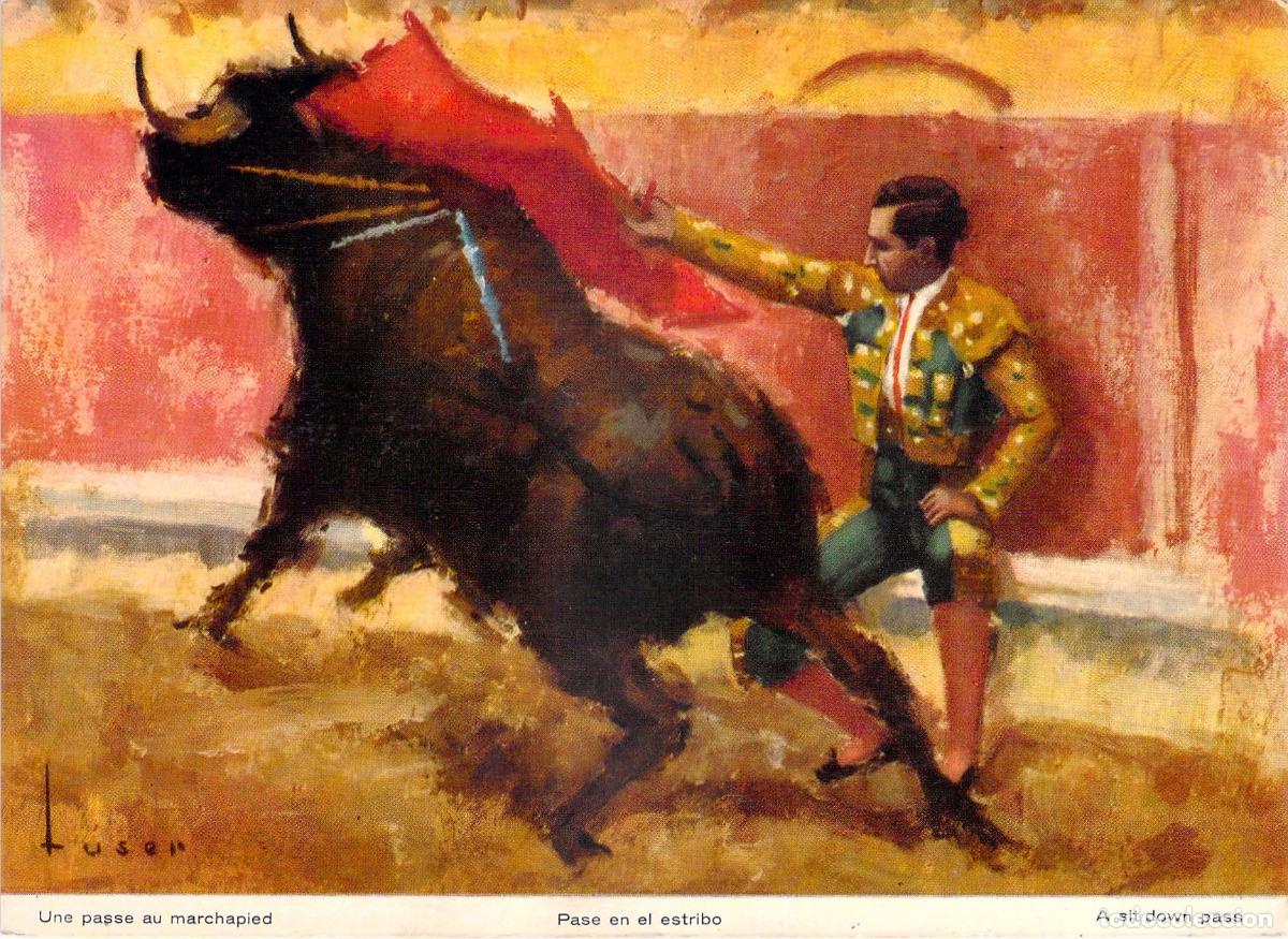 Postales: Postal Tauromaquia Antonio Bienvenida Pase en el Estribo