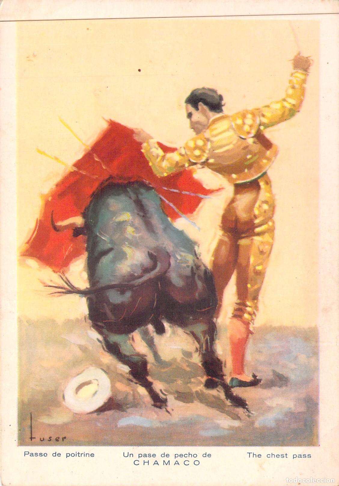 Postales: Postal Taurina Antonio Borrero Chamaco Pase de Pecho Pintura de Tuser
