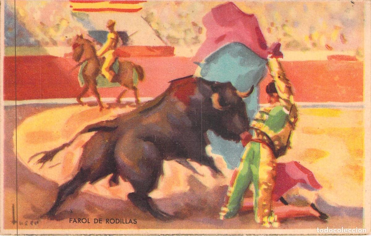 Postales: Postal Taurina Lances de una Corrida Farol de Rodillas Editorial Artigas