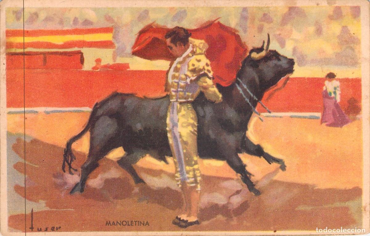 Postales: Postal Tauromaquia Manoletina por Jordi Tuser Editorial Artigas