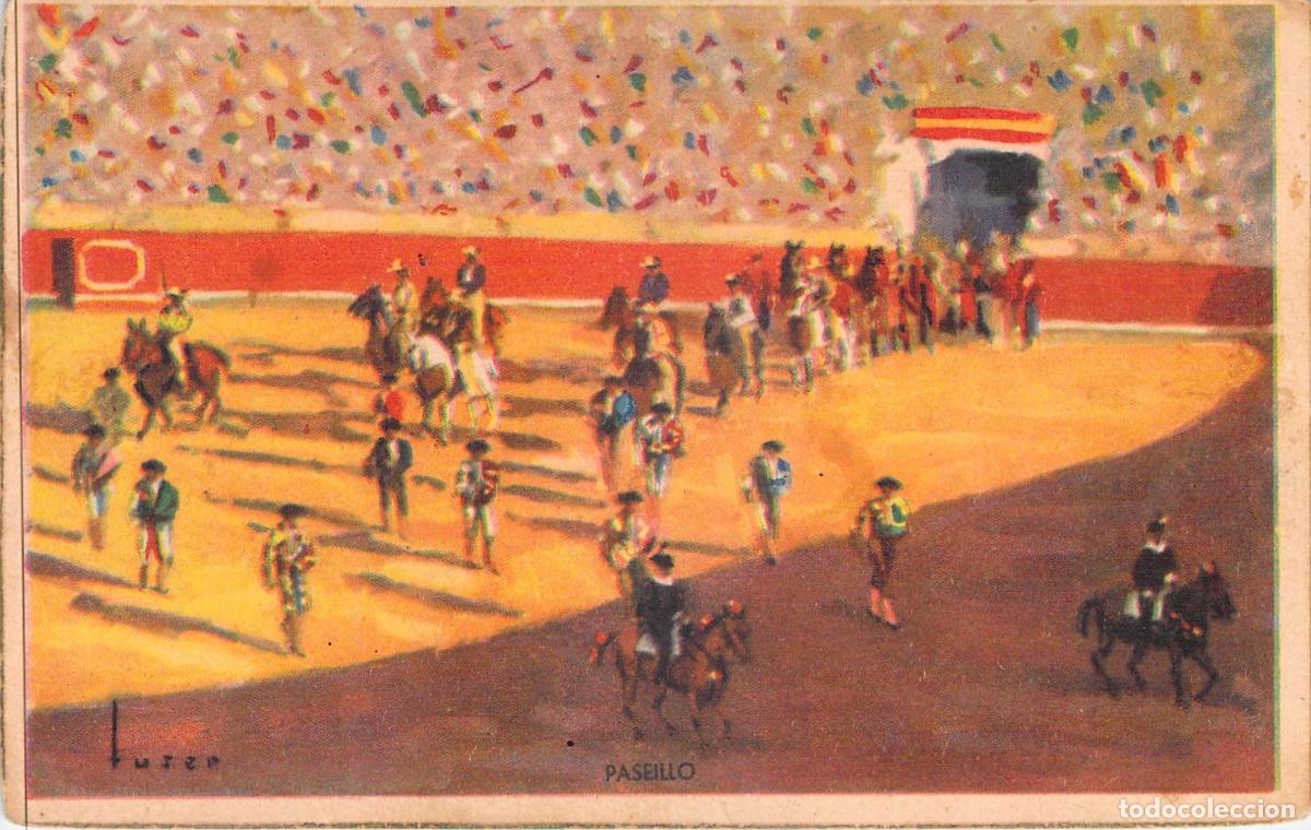 Postales: Postal Taurina Paseillo Colecci&oacute;n Lances de una Corrida
