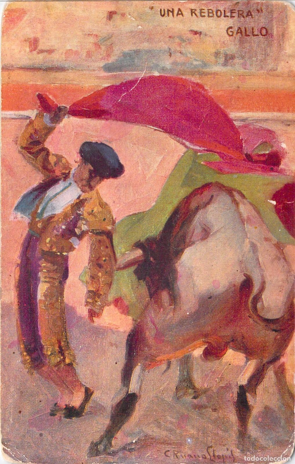 Postales: Postal de Tauromaquia, Torero Gallo, Rebolera de Ruano Llop
