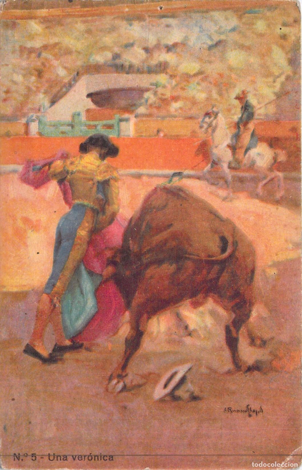 Postales: Postal de Tauromaquia: Una Ver&oacute;nica por Ruano Llopis