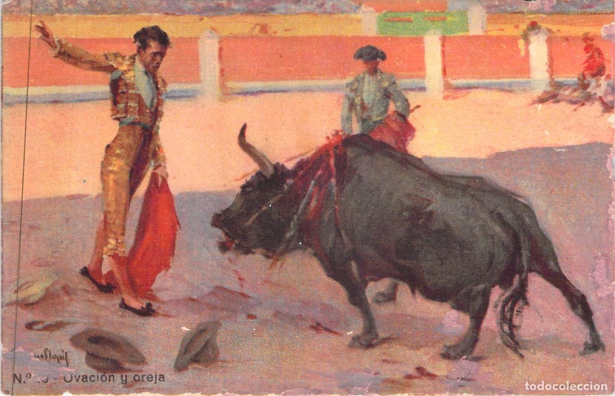 Postales: Postal de Tauromaquia Ovaci&oacute;n y Oreja B. Sirven Barcelona