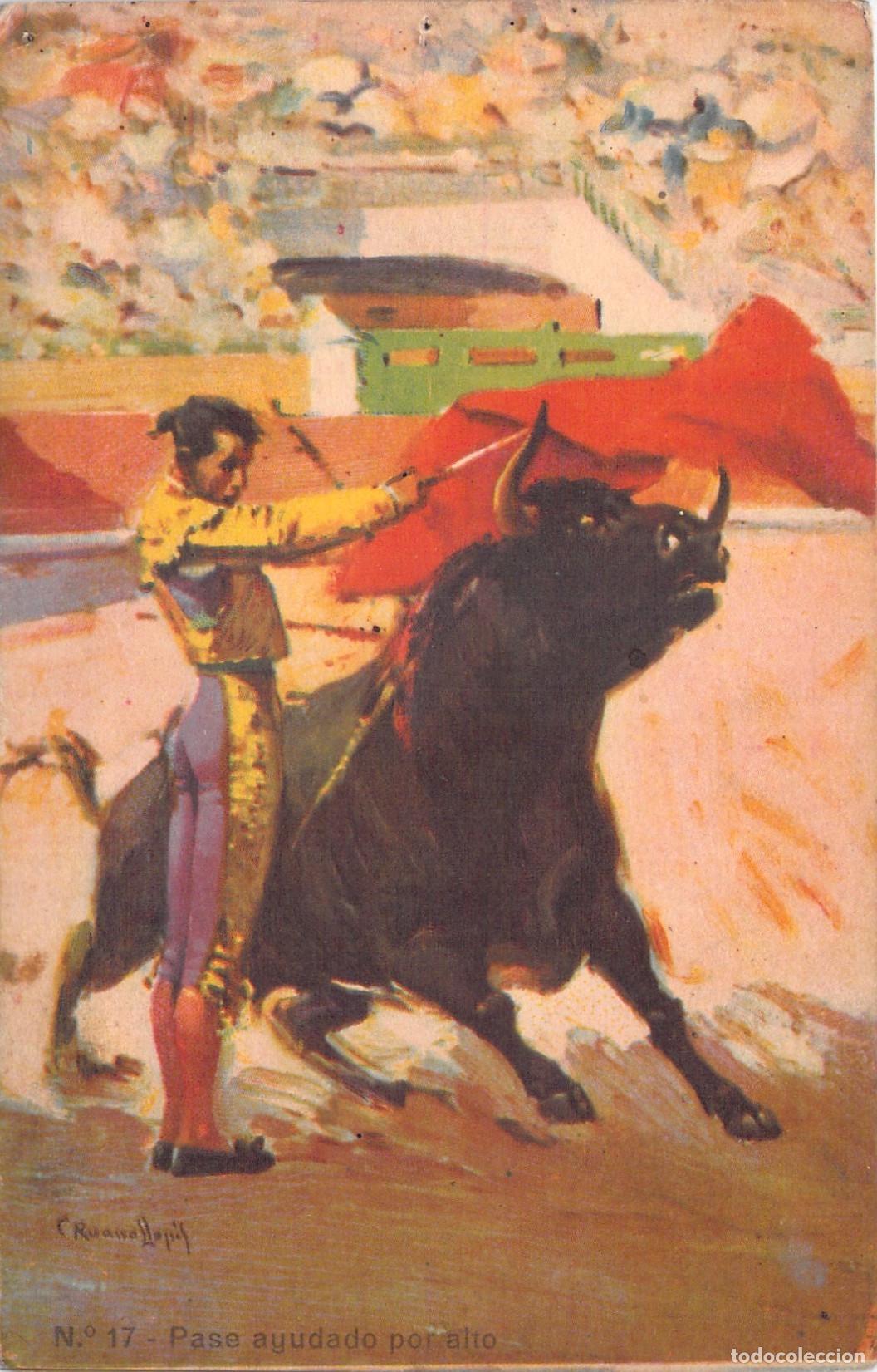 Postales: Tarjeta Postal Tauromaquia Ruano Llopis Pase Ayudado por Alto