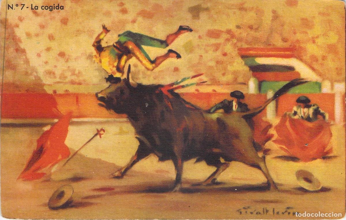 Postales: Postal Tauromaquia - Escena de La Cogida - B. Sirven Barcelona