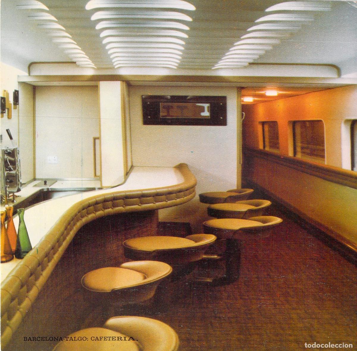 Postales: Postal del Interior de la Cafeter&iacute;a del Tren Barcelona-Talgo