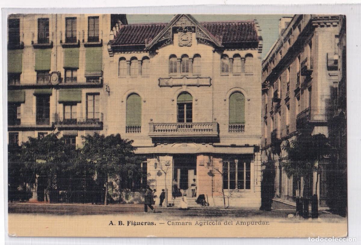 Postales: A B Figueras. C&aacute;mara agr&iacute;cola del Ampurd&aacute;n. Sin circular. Reverso franc&eacute;s.