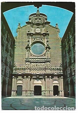 Postales: FACHADA DE LA BASILICA / FRONTSIDE OF THE BASILICA.- MONTSERRAT - BARCELONA