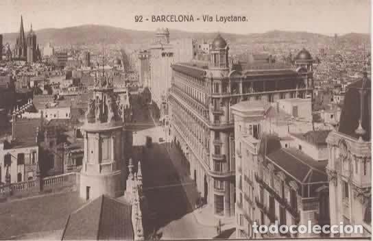 Postales: BARCELONA SIN ESCRIBIR VIA LAYETANA
