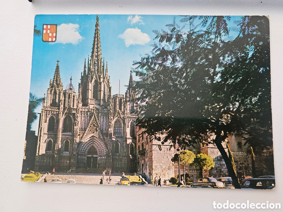 Postales: Postal de gran tama&ntilde;o de la Catedral de Barcelona G-30 1962