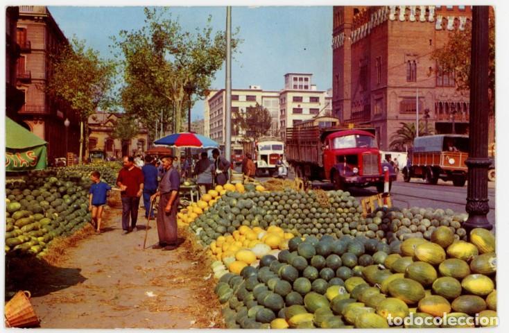 Postales: m11600 Barcelona Mercado De Melones 1962 Raker N&ordm;308 sc camiones animada