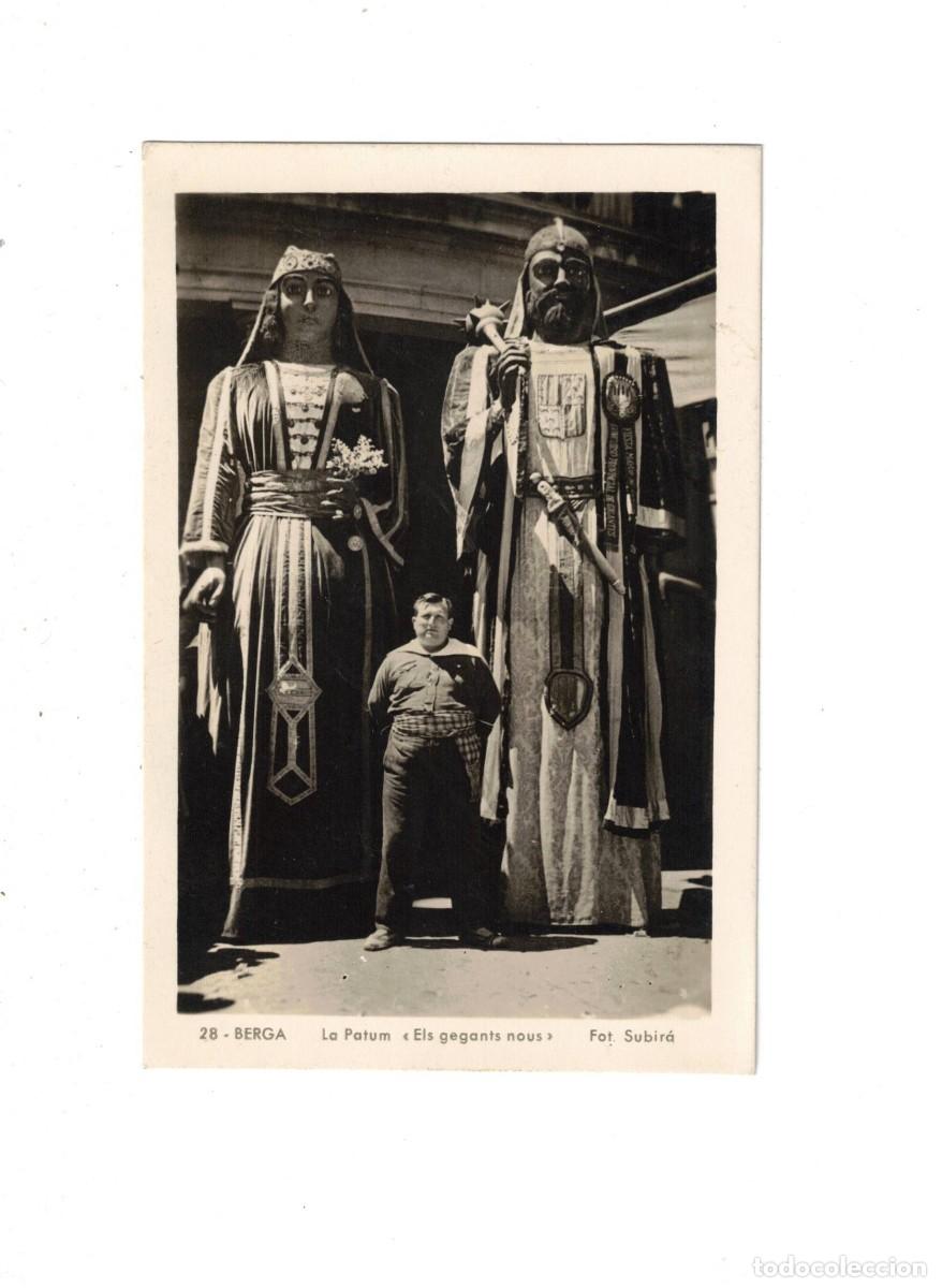 Postales: BERGA. LA PATUM. ELS GEGANTS NOUS. 28 SUBIR&Aacute;