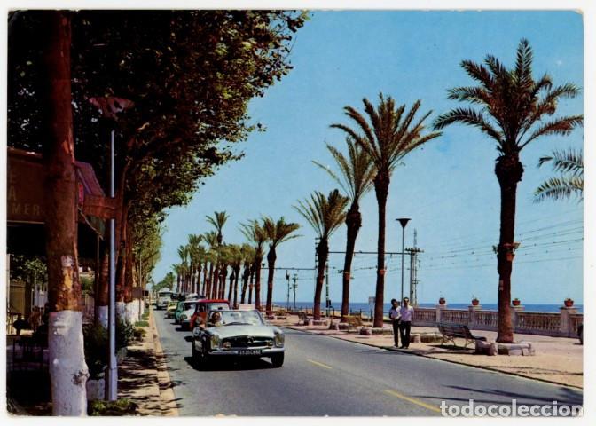 Postcards: m11648 Vilassar De Mar Paseo De Mar 1967 Raker N&ordm;1 escrita Mercedes-Benz 230 SL citroen ds