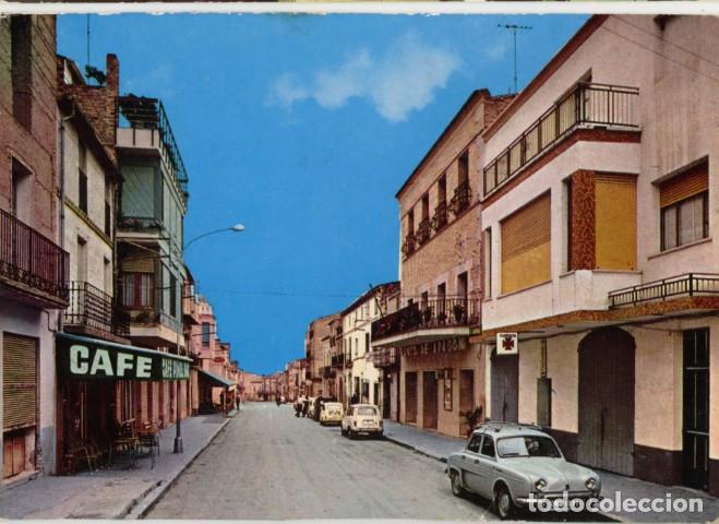 Postcards: m11731 Linyola Vista Parcial De La Avenida Del Caudillo Artfi N&ordm;2 sc gordini renault 4 cafe farmacia
