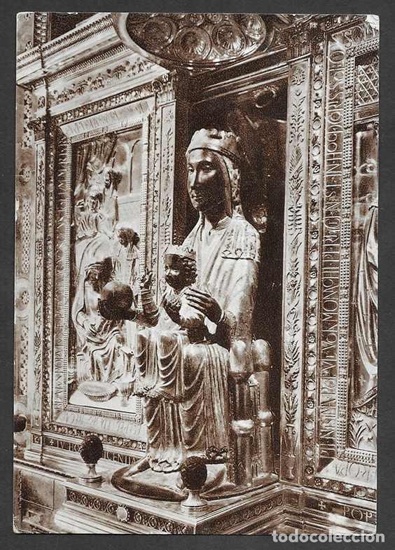 Postcards: Postal.Montserrat -La Virgen en su trono. 1958. edici&oacute;n Monasterio.