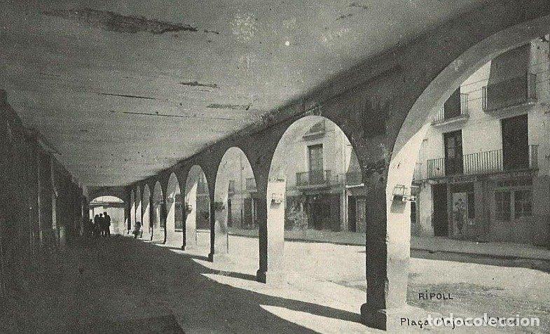 Postales: RIPOLL. PLA&Ccedil;A MAJOR - VOLTES. HUECO GRABADO DE JOAQU&Iacute;N MUMBR&Uacute;