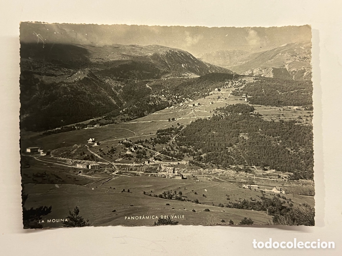 Postales: LA MOLINA (Gerona) Postal Panor&aacute;mica del Valle (a.1955) circulada