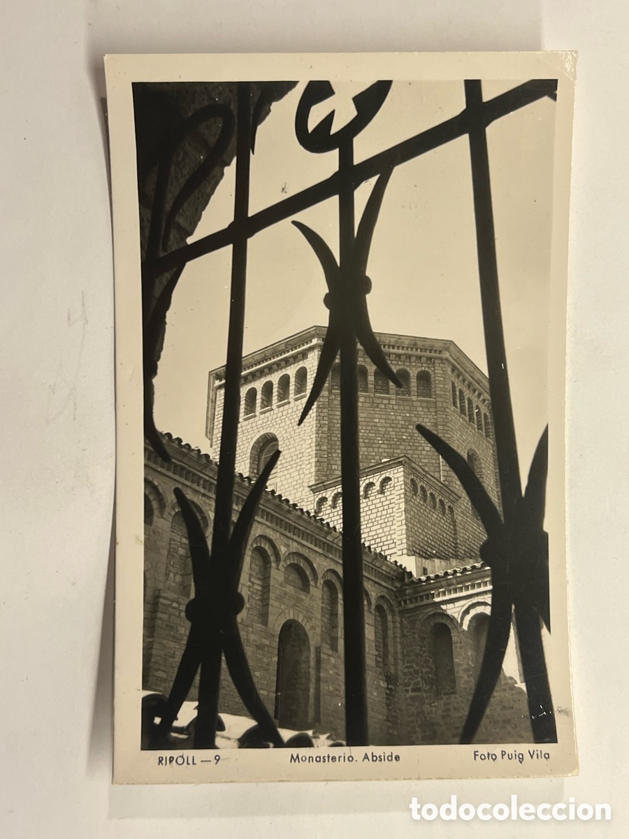 Postales: RIPOLL (Girona) Postal No.9, Monasterio Abside .. Foto Puig - Vila (a.1955) circulada