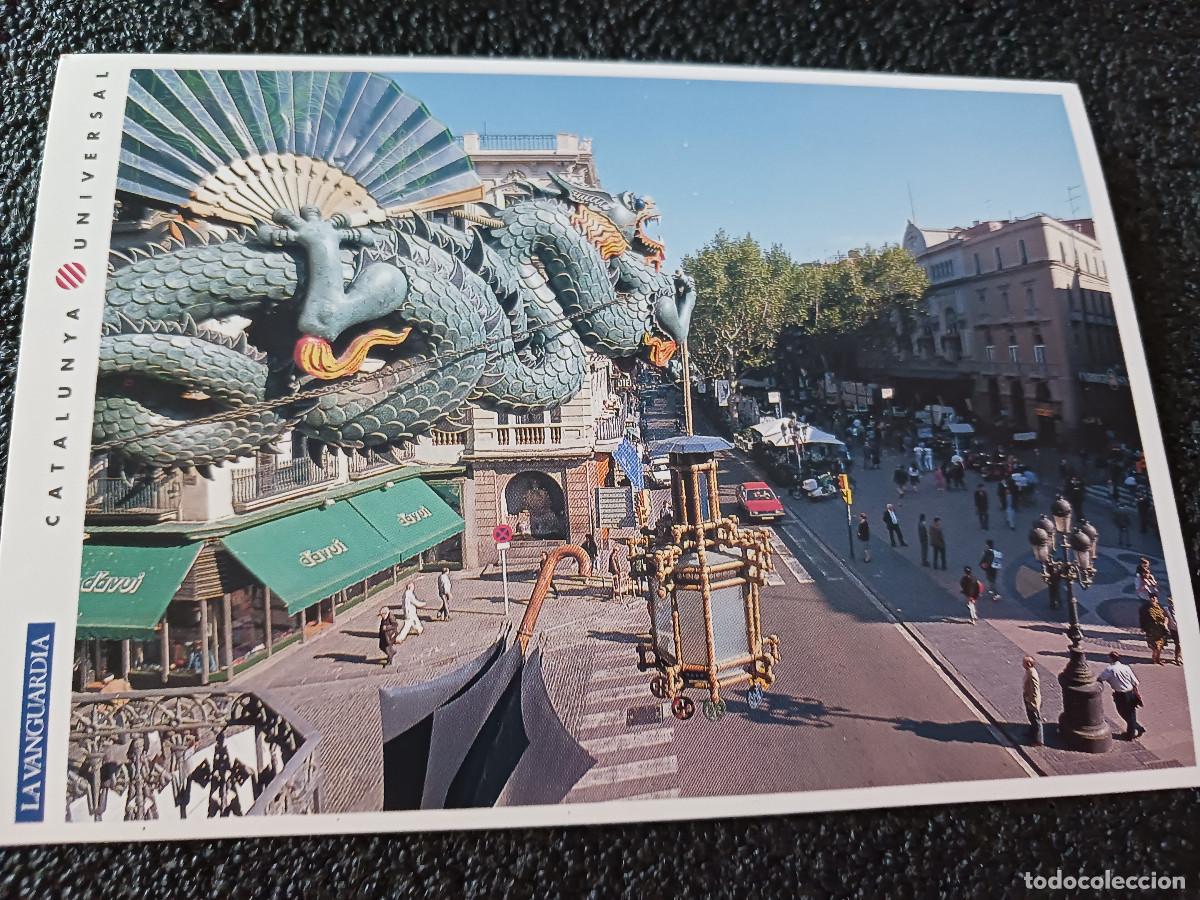 Cartoline: catalunya universal, la vanguardia, las ramblas de barcelona la serpiente