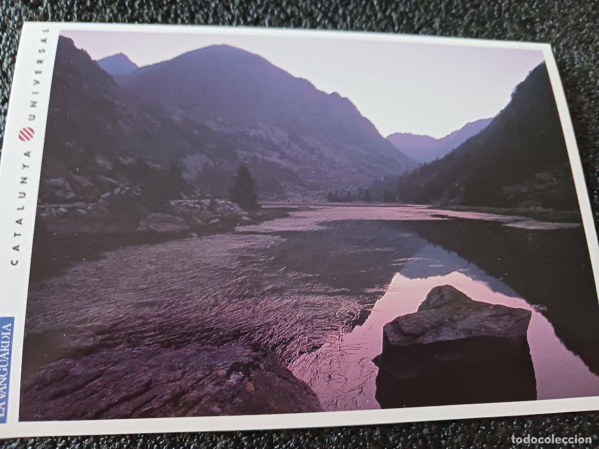 Cartoline: catalunya universal, la vanguardia, amanecer en aigues tortes, estany de la llebreta
