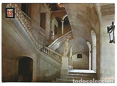 Postales: LA LONJA, ESCALERA PRINCIPAL.- BARCELONA
