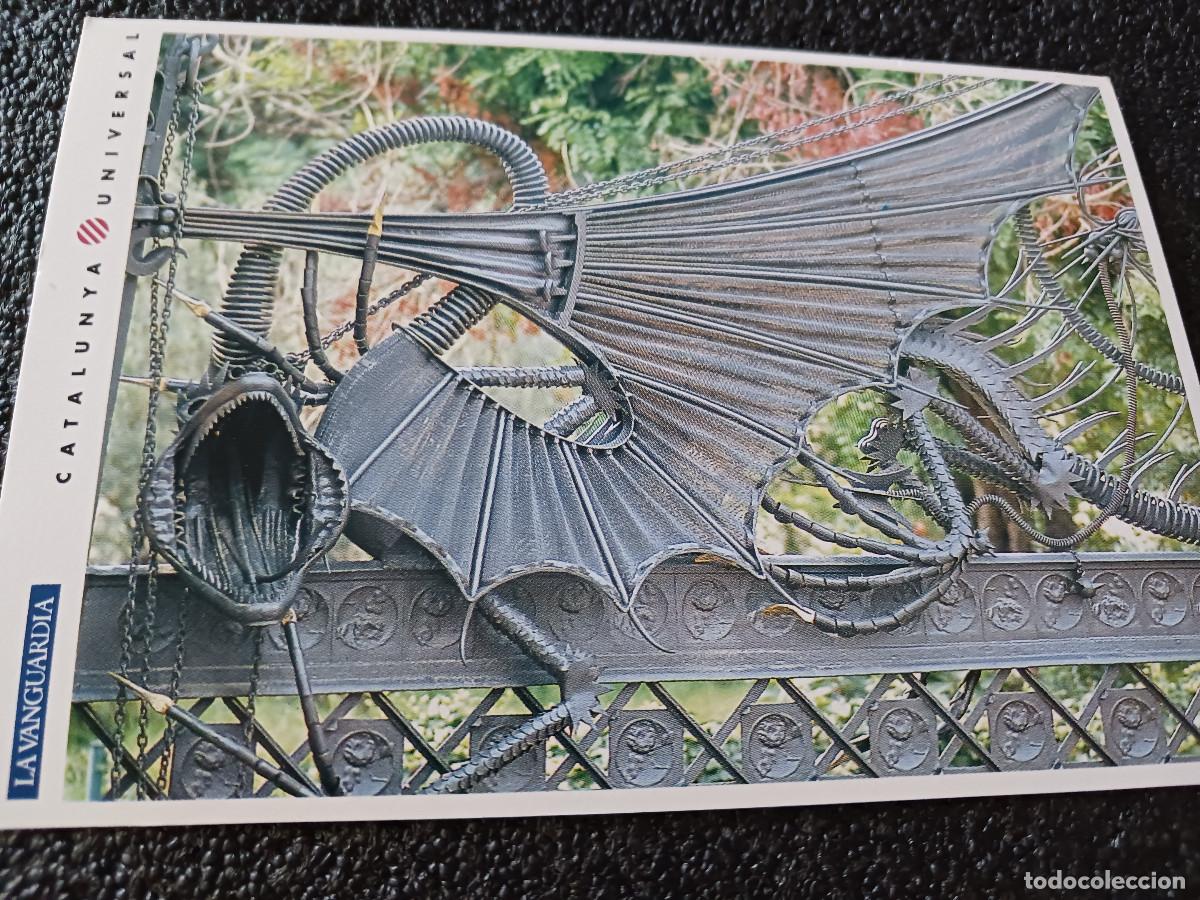Postales: catalunya universal, la vanguardia, finca guell, dragon de hierro