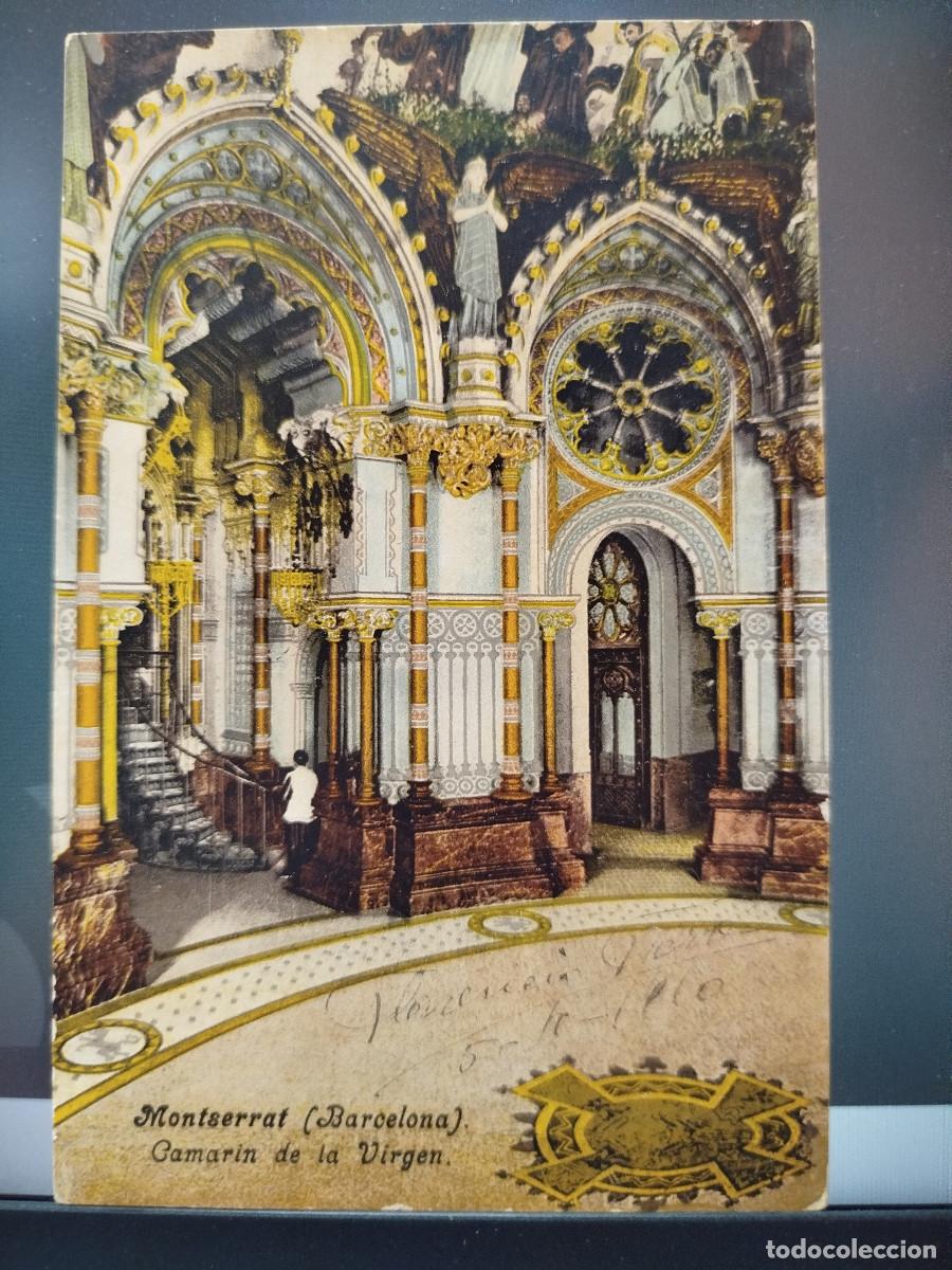 Postales: Postal antigua Montserrat - Camar&iacute;n de la Virgen - Edici&oacute;n Ottmar Zieher, M&uacute;nich - Fechada en 1910